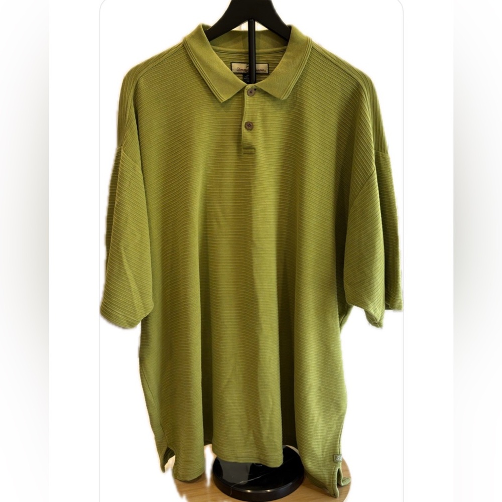 Tommy Bahama Silk Blend Lime Green Short Sleeves Polo Shirt XXL